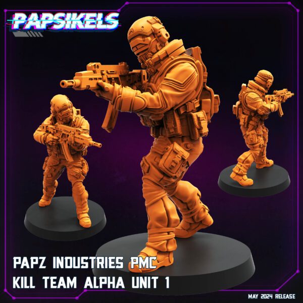 papz-industries-pmc-kill-team-unit-1 PAPZ INDUSTRIES PMC KILL TEAM ALPHA UNIT 1